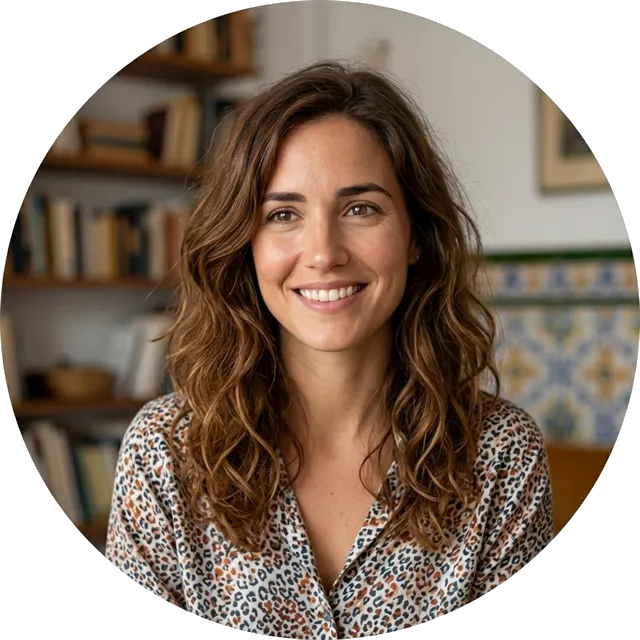Servicio Fontanero 24 | Home | Sección Testimonio | Cristina Puig | Cristina sonríe en su casa luego de tener una buena experiencia